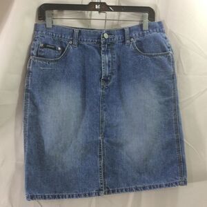 Squeeze Stephen Hardy Y2K Denim Skirt Midi Pencil Blue Size 11 12